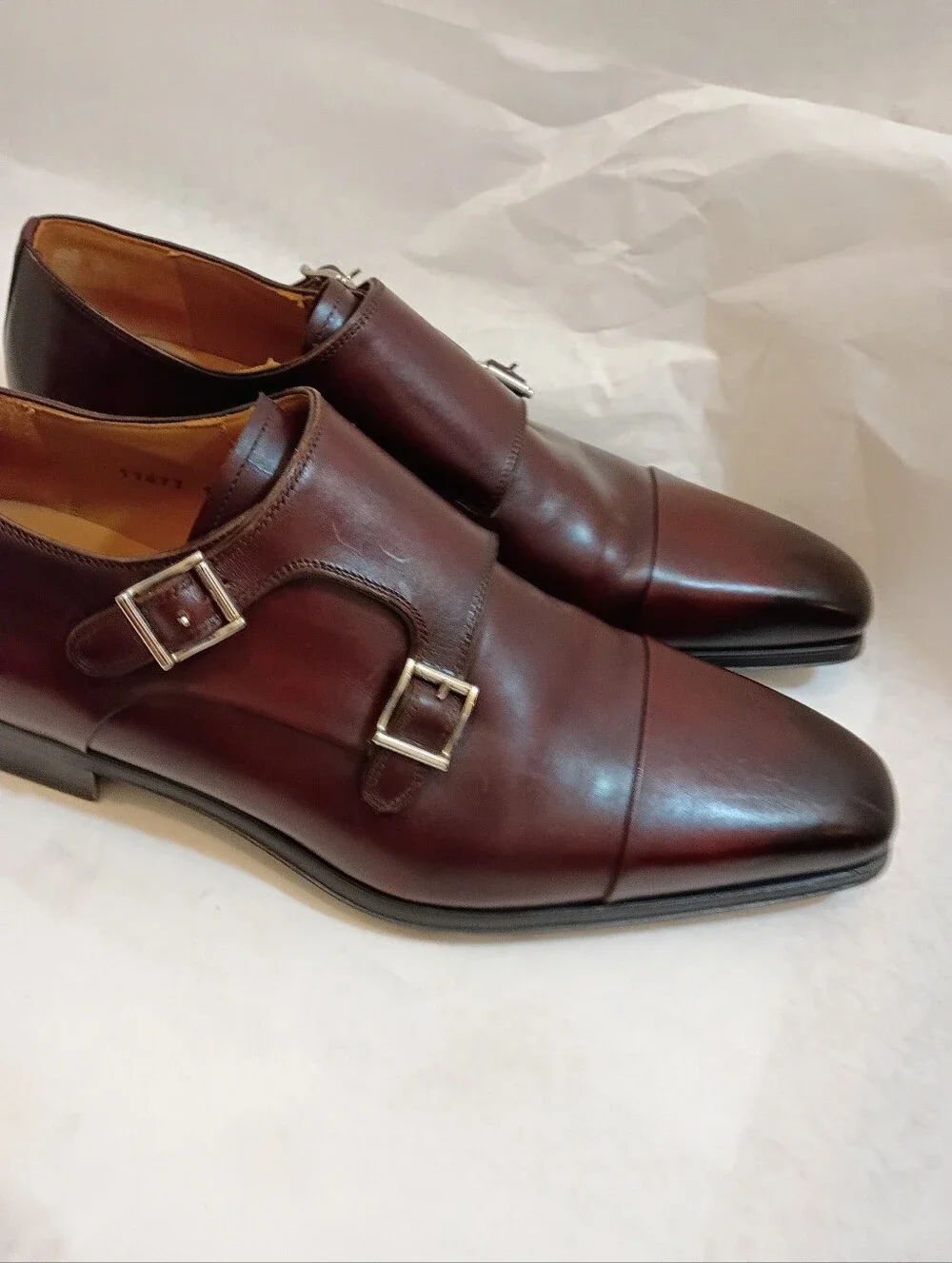 Magnanni Double Monk Strap  Luxury Leather 10M